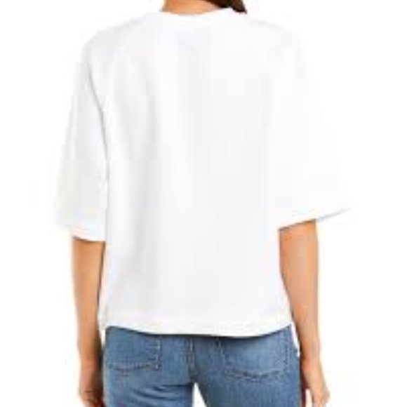 VINCE Raglan Sleeve Pullover White Medium - Picture 2 of 8